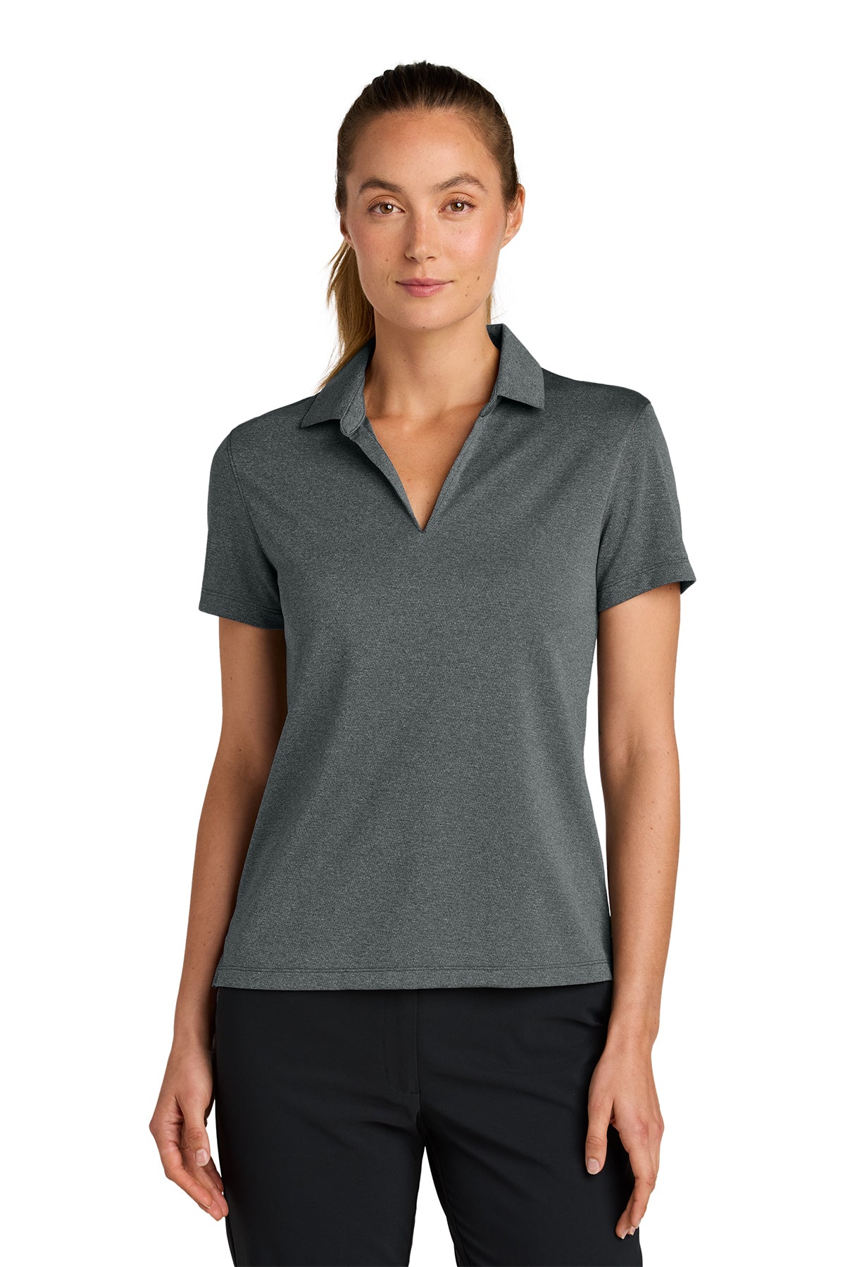 Nike Women’s Dri-FIT Smooth Heather Polo - Ref NKFQ4793