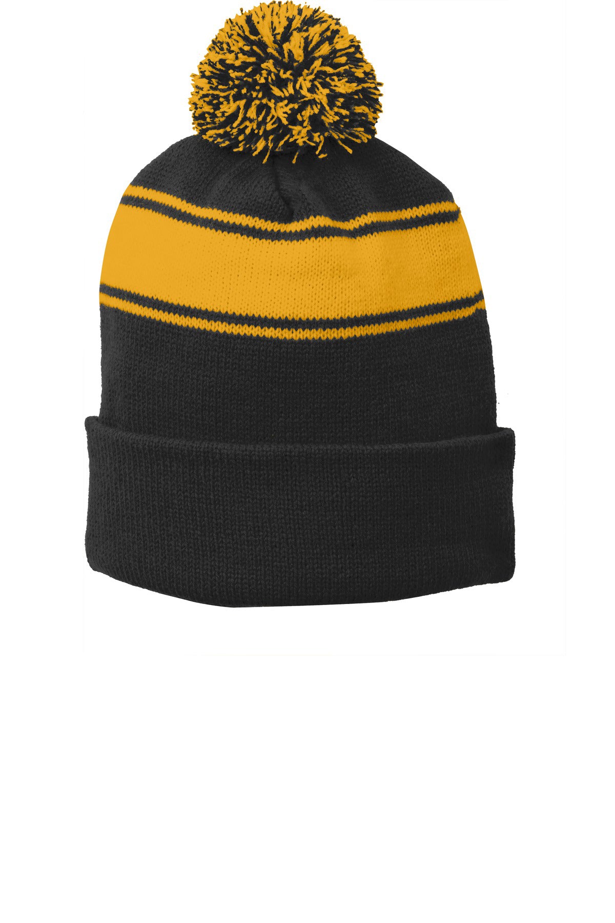 Stripe Pom Pom Beanie Sport-Tek®