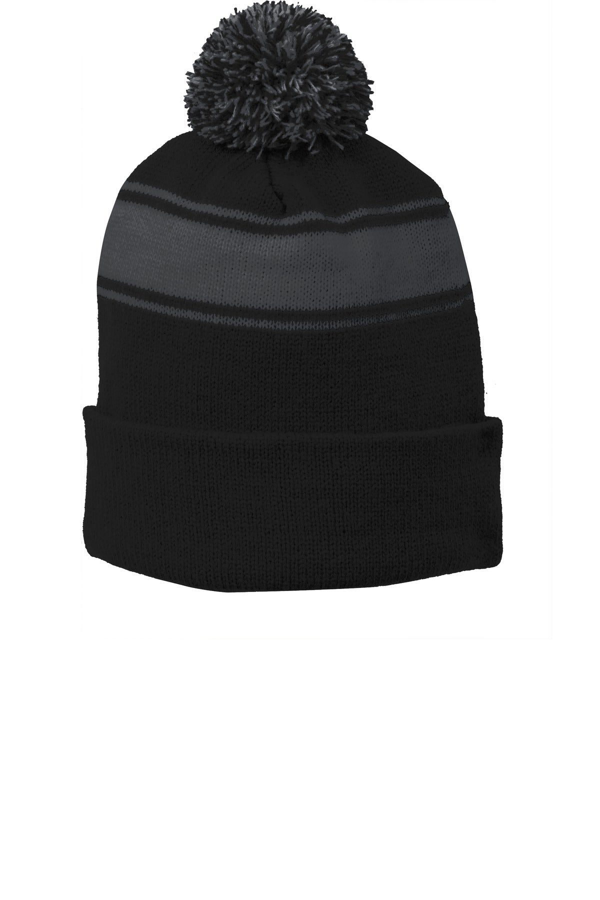 Stripe Pom Pom Beanie Sport-Tek®