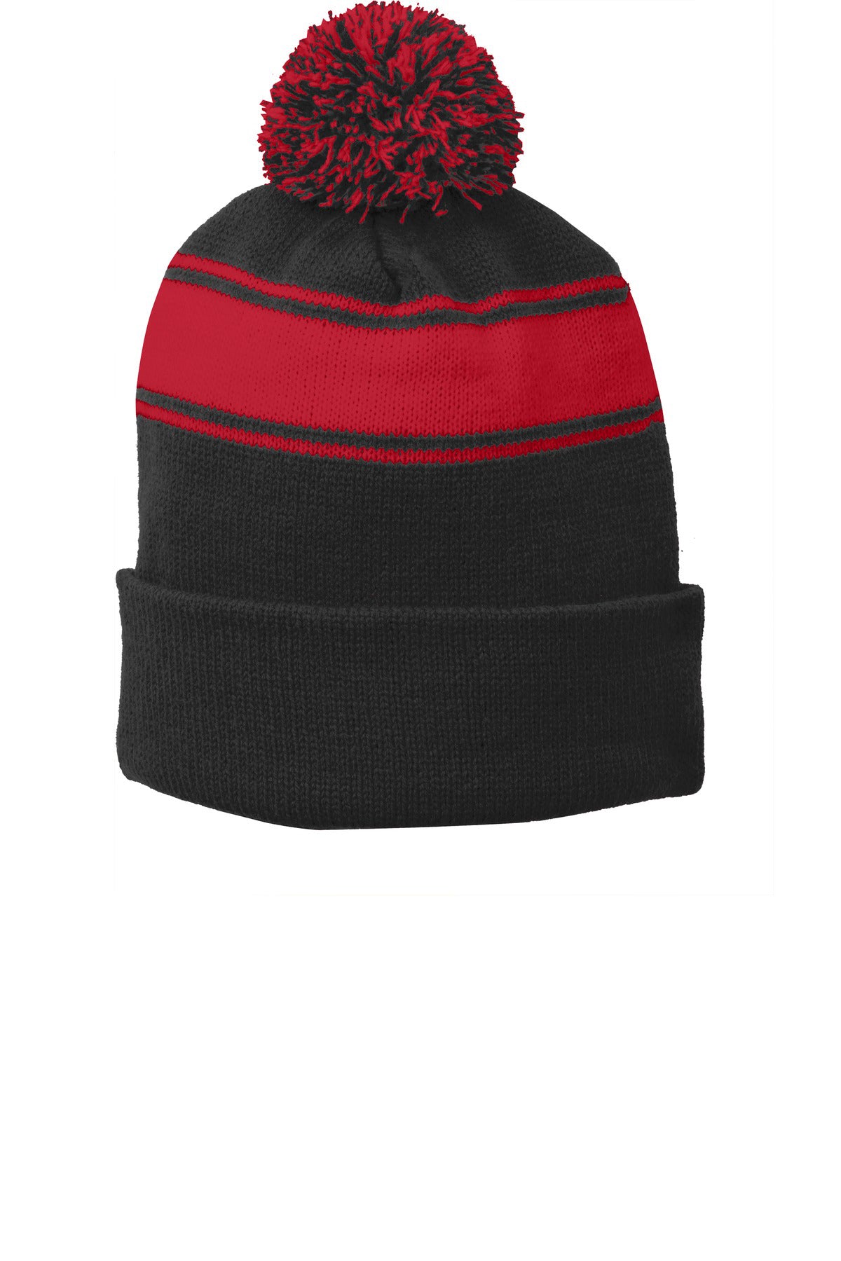 Stripe Pom Pom Beanie Sport-Tek®