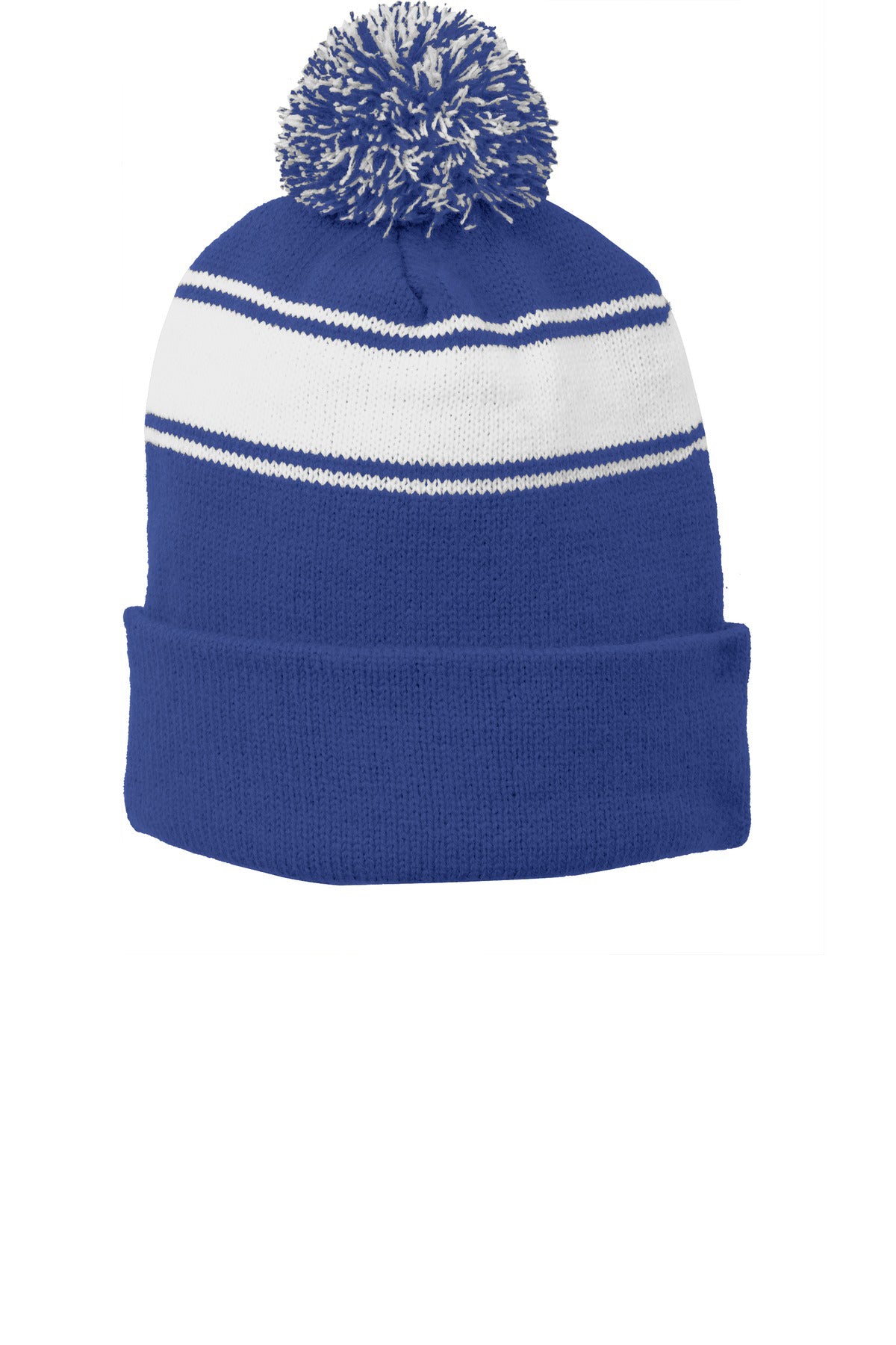 Stripe Pom Pom Beanie Sport-Tek®
