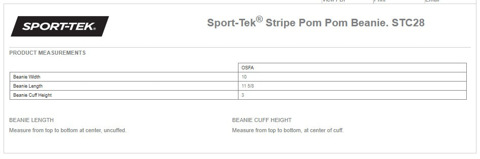 Stripe Pom Pom Beanie Sport-Tek®