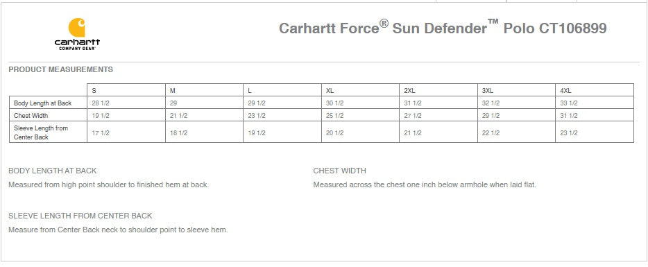 Carhartt Force® Sun Defender™ Polo - Ref CT106899