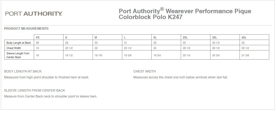 Wearever Performance Pique Colorblock Polo Port Authority® ref k247