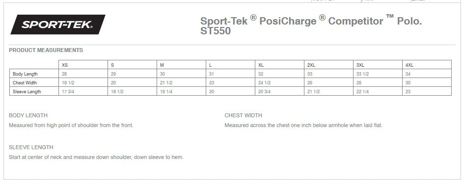 Sport-Tek ® PosiCharge ® Competitor ™ Polo - Ref ST550