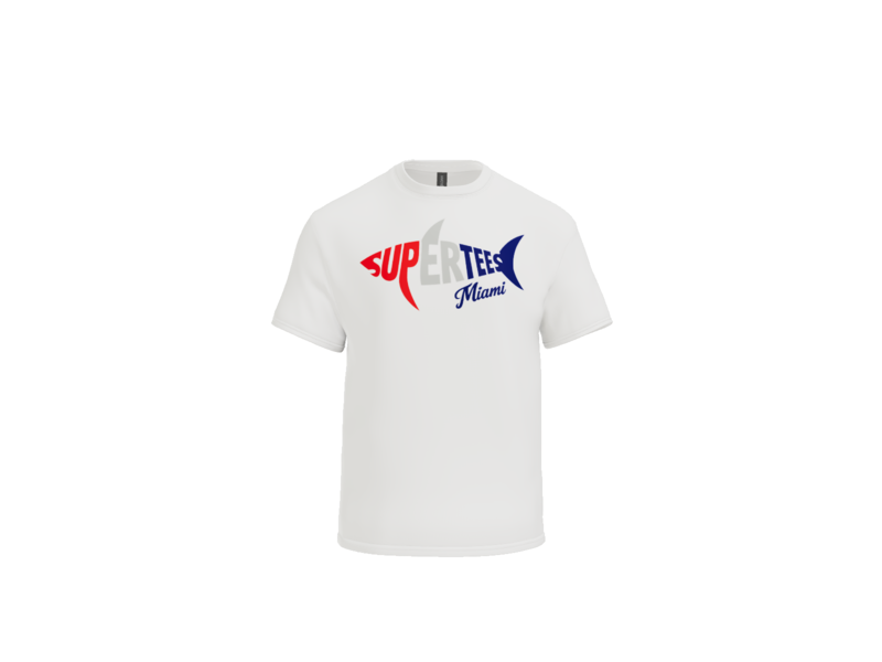 SUPER TEES Miami – Shark Edition Sale – Gildan® 8000 DryBlend® 50 Cotton/50 Poly T-Shirt