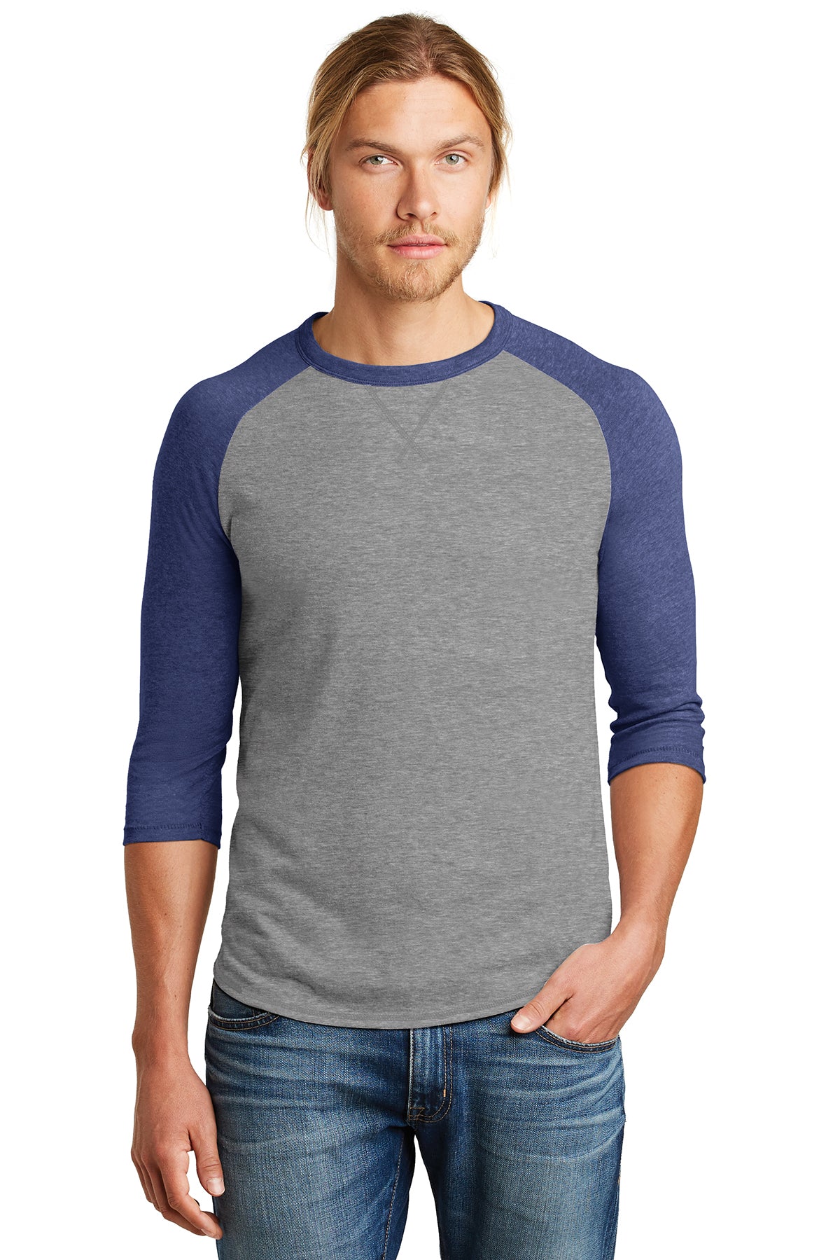 Alternative Dugout 3/4-Sleeve Vintage 50/50 Tee for Men. Ref AA5057