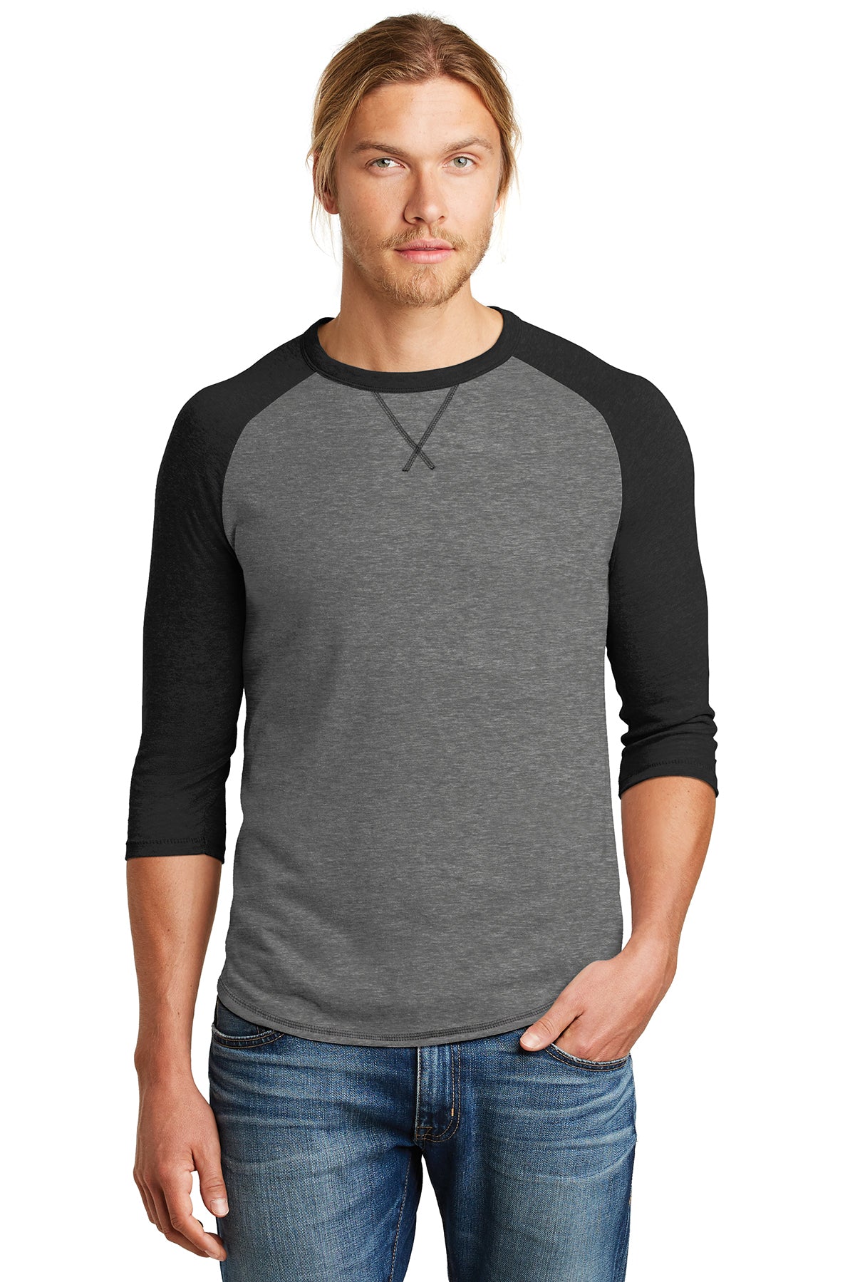 Alternative Dugout 3/4-Sleeve Vintage 50/50 Tee for Men. Ref AA5057