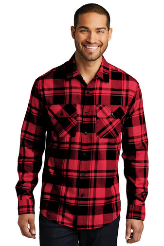 Plaid Flannel Shirt for Men with Buttons Port Authority® - Ref: W668