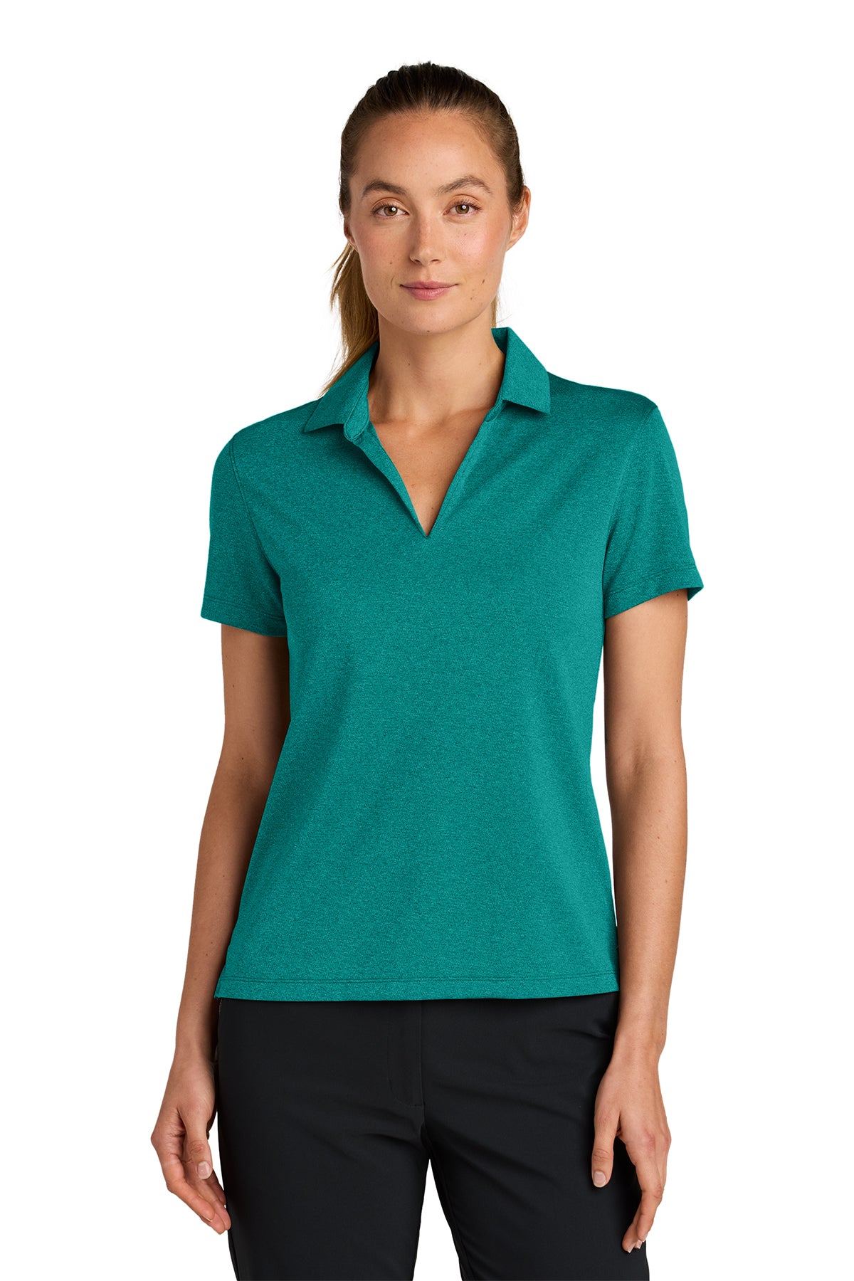 Nike Women’s Dri-FIT Smooth Heather Polo - Ref NKFQ4793