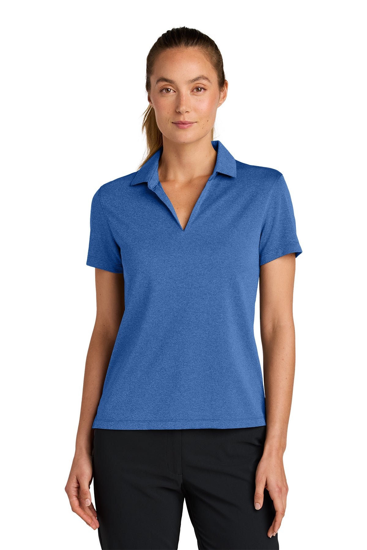 Nike Women’s Dri-FIT Smooth Heather Polo - Ref NKFQ4793