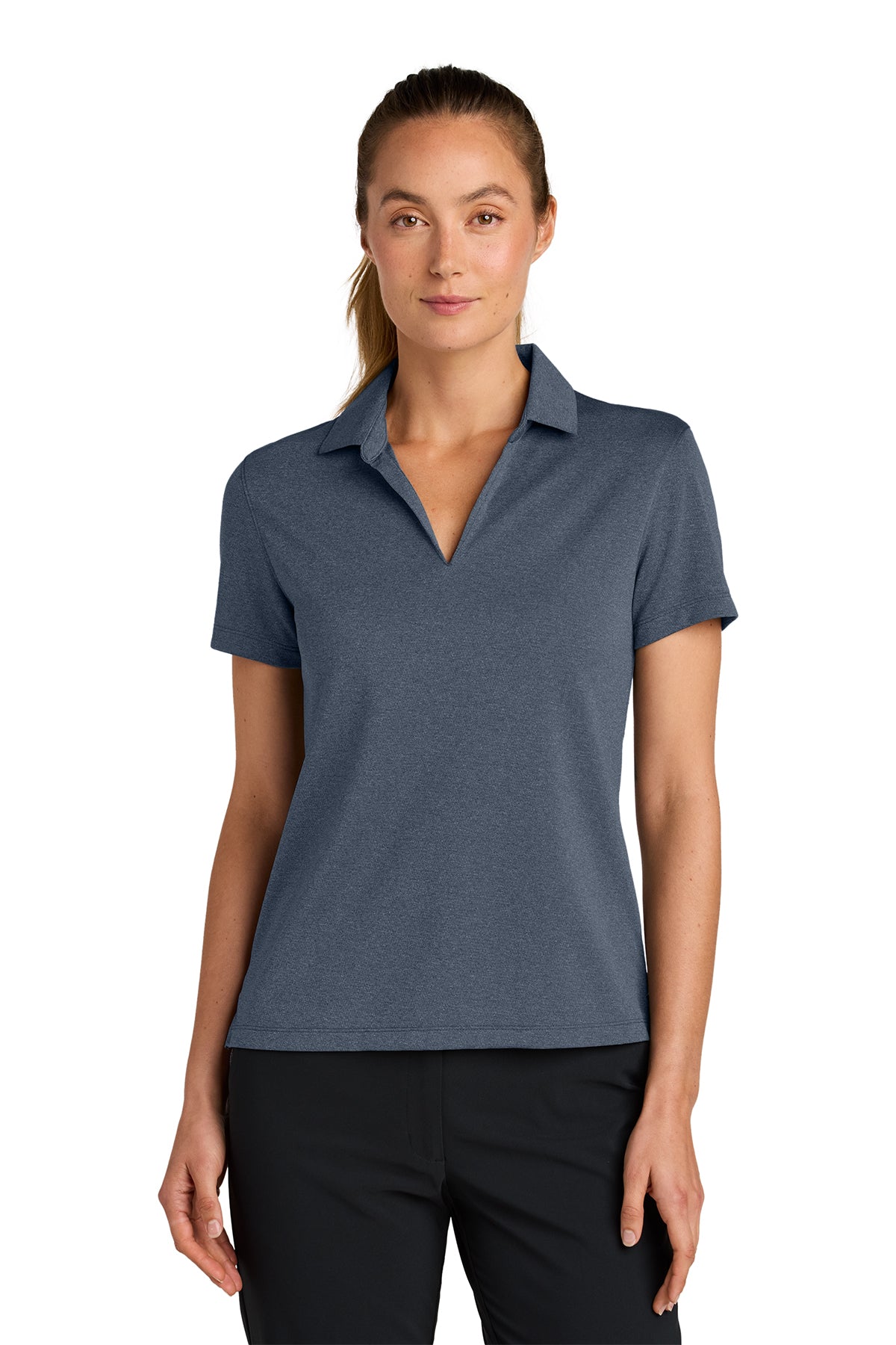 Nike Women’s Dri-FIT Smooth Heather Polo - Ref NKFQ4793
