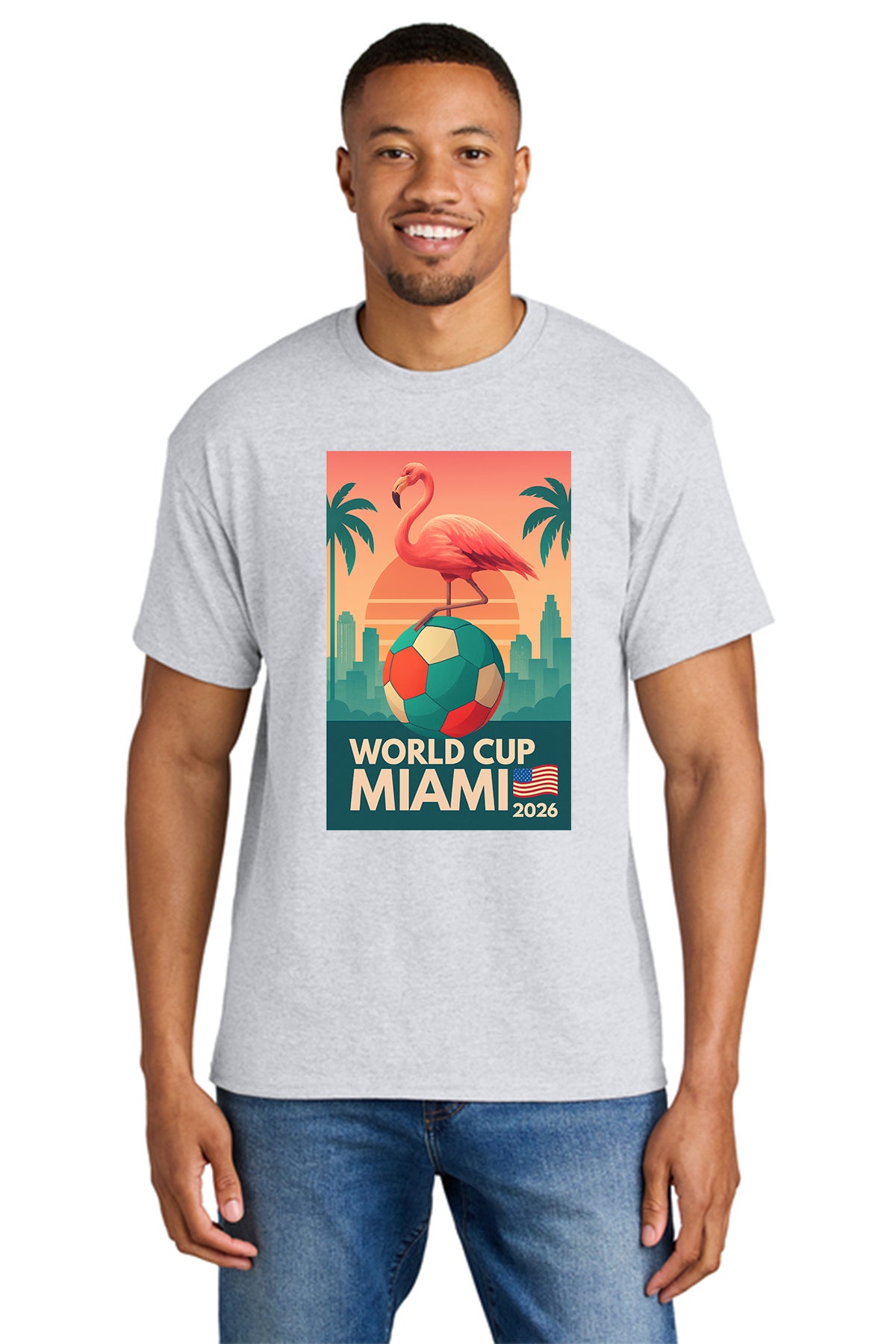 Gildan® 8000 DryBlend® T-Shirt – World Cup Miami 2026 Graphic Tee