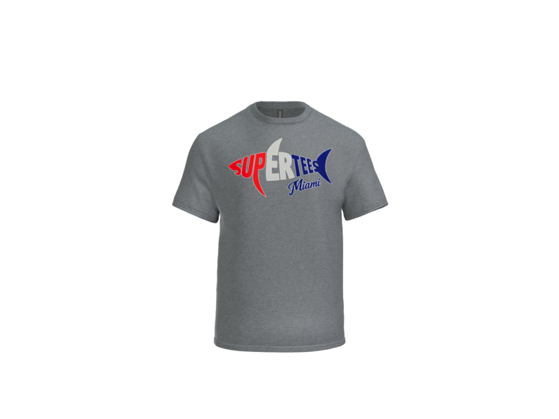 SUPER TEES Miami – Shark Edition Sale – Gildan® 8000 DryBlend® 50 Cotton/50 Poly T-Shirt