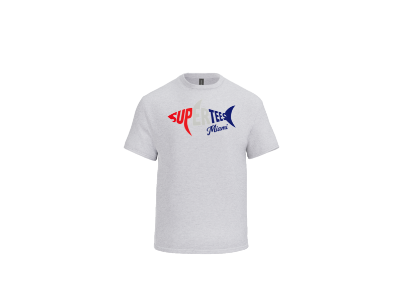 SUPER TEES Miami – Shark Edition Sale – Gildan® 8000 DryBlend® 50 Cotton/50 Poly T-Shirt