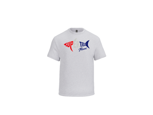 SUPER TEES Miami – Shark Edition Sale – Gildan® 8000 DryBlend® 50 Cotton/50 Poly T-Shirt