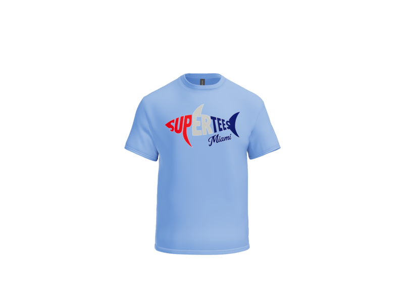SUPER TEES Miami – Shark Edition Sale – Gildan® 8000 DryBlend® 50 Cotton/50 Poly T-Shirt
