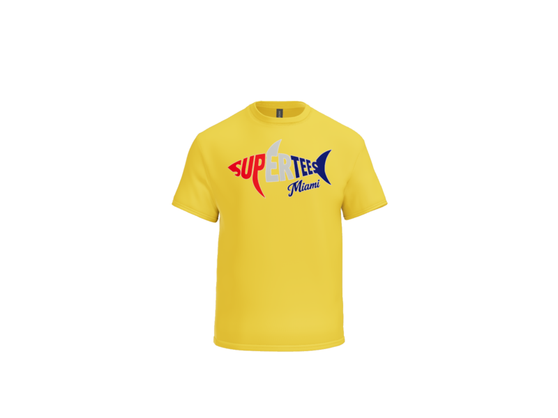 SUPER TEES Miami – Shark Edition Sale – Gildan® 8000 DryBlend® 50 Cotton/50 Poly T-Shirt