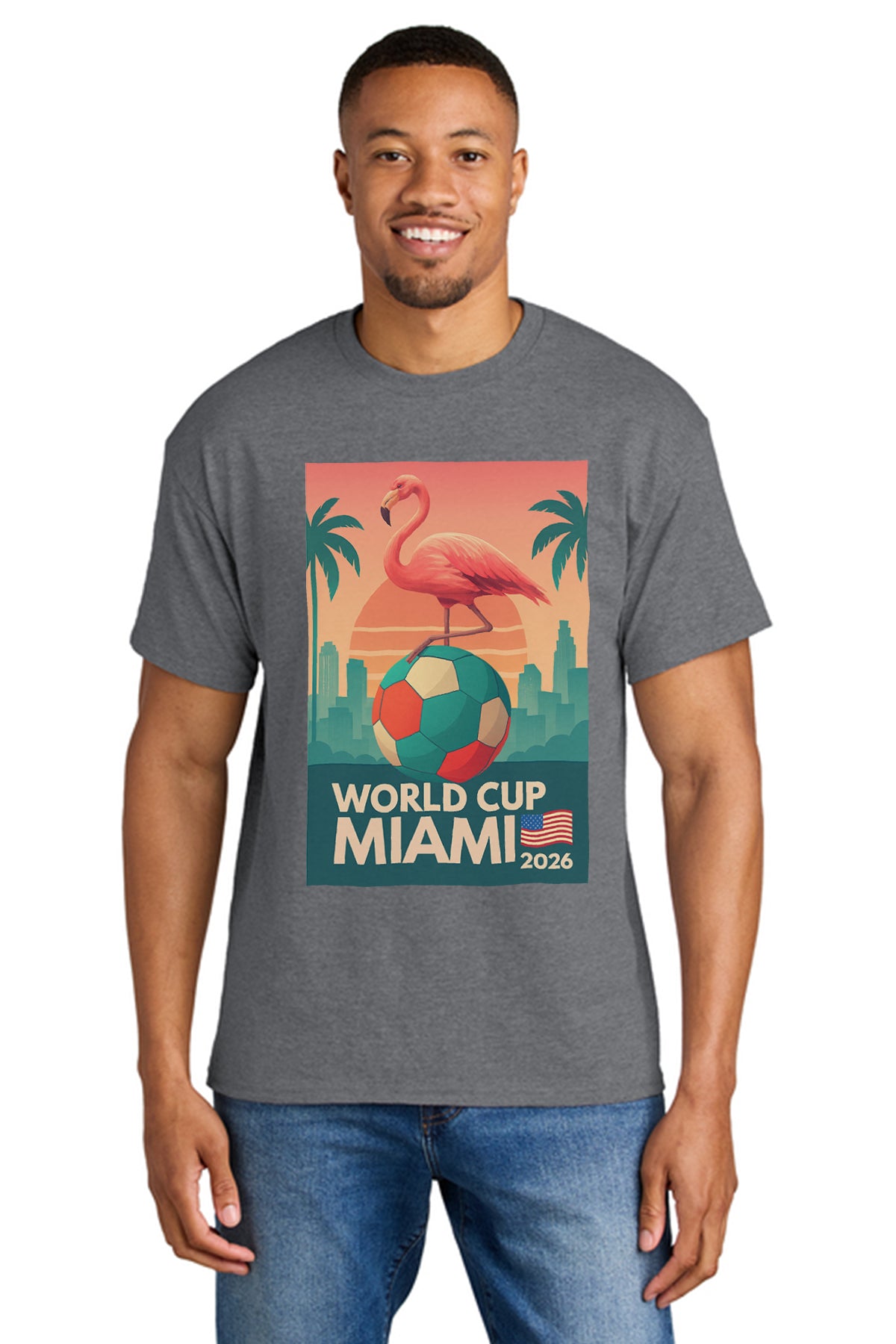 Gildan® 8000 DryBlend® T-Shirt – World Cup Miami 2026 Graphic Tee