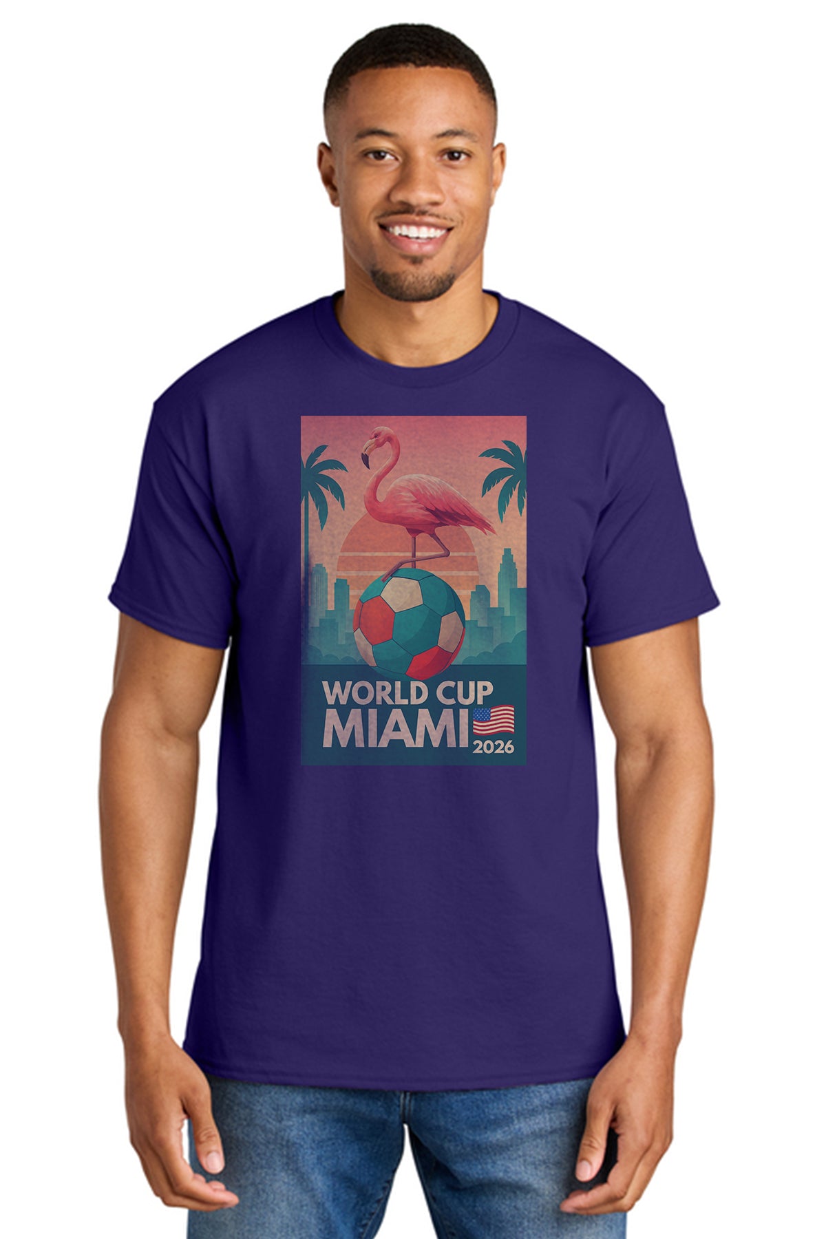 Gildan® 8000 DryBlend® T-Shirt – World Cup Miami 2026 Graphic Tee