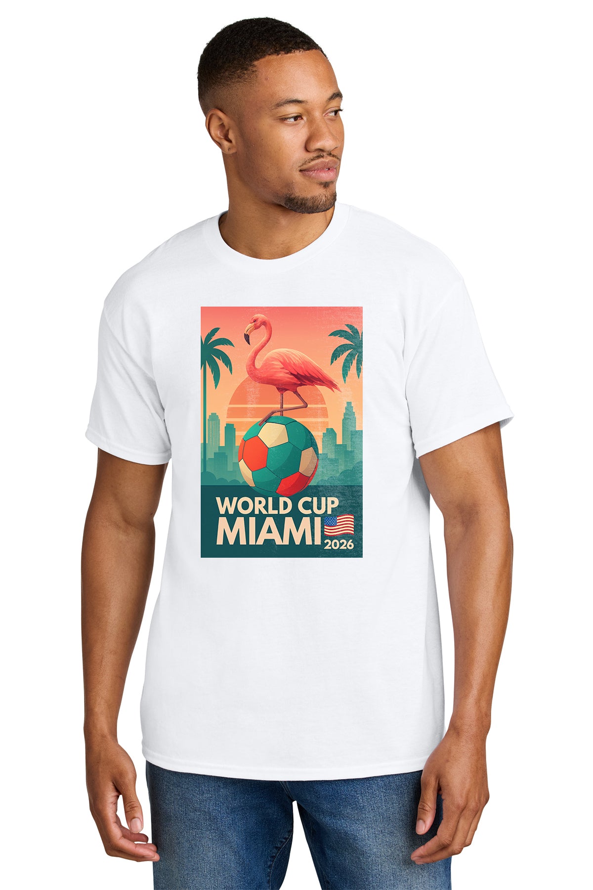 Gildan® 8000 DryBlend® T-Shirt – World Cup Miami 2026 Graphic Tee
