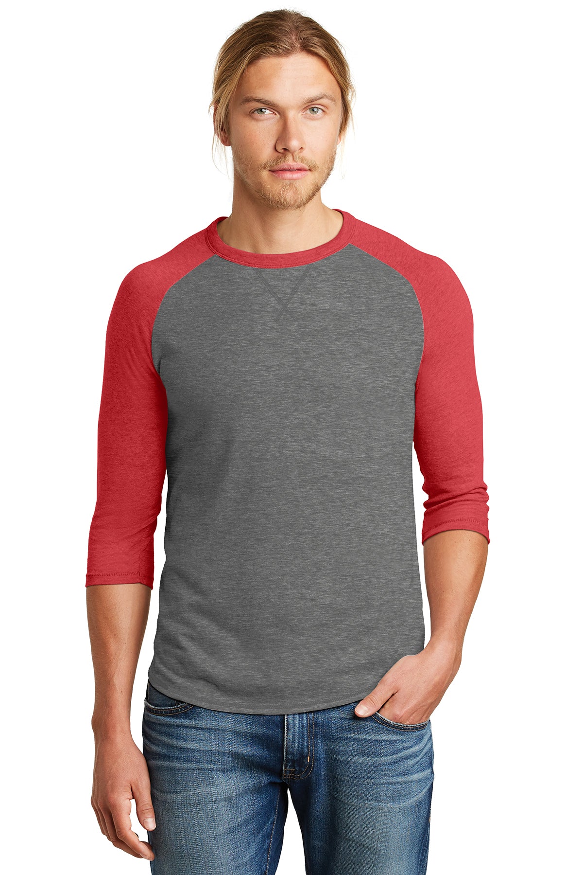 Alternative Dugout 3/4-Sleeve Vintage 50/50 Tee for Men. Ref AA5057